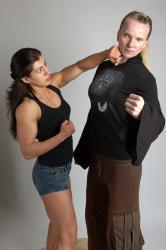 Adult Average White Fist fight Standing poses Casual Women